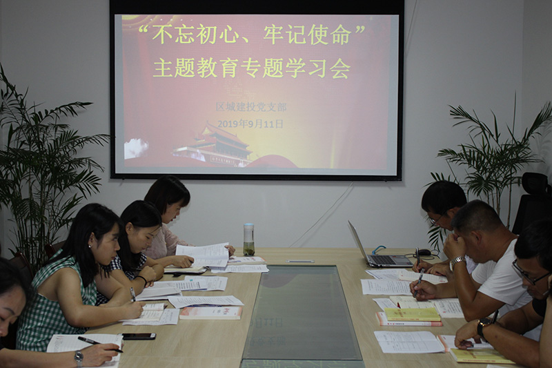 區(qū)城建投公司黨支部開展“先學(xué)、先查、先改”工作 預(yù)熱 “不忘初心、牢記使命”主題教育工作
